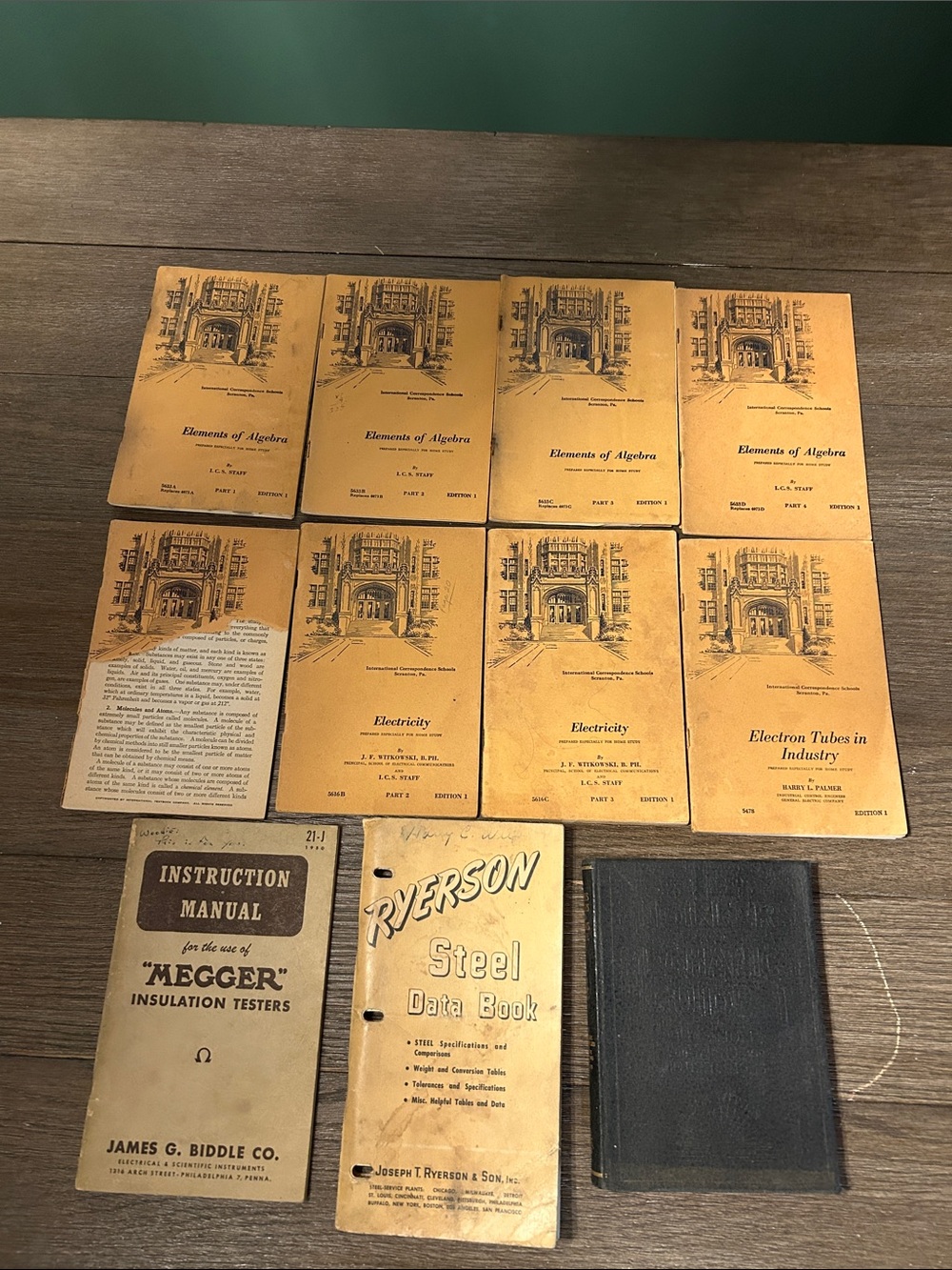 Vintage school instruction booklets 1940s vintage algebra electricity scientific